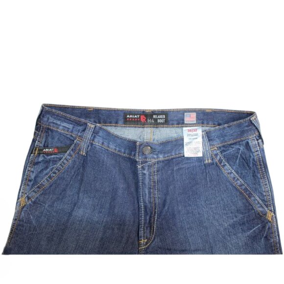 Ariat M4 Fire Resistant Workhorse Relaxed Boot Cut Denim Jeans, Size 38/… - Picture 8 of 9